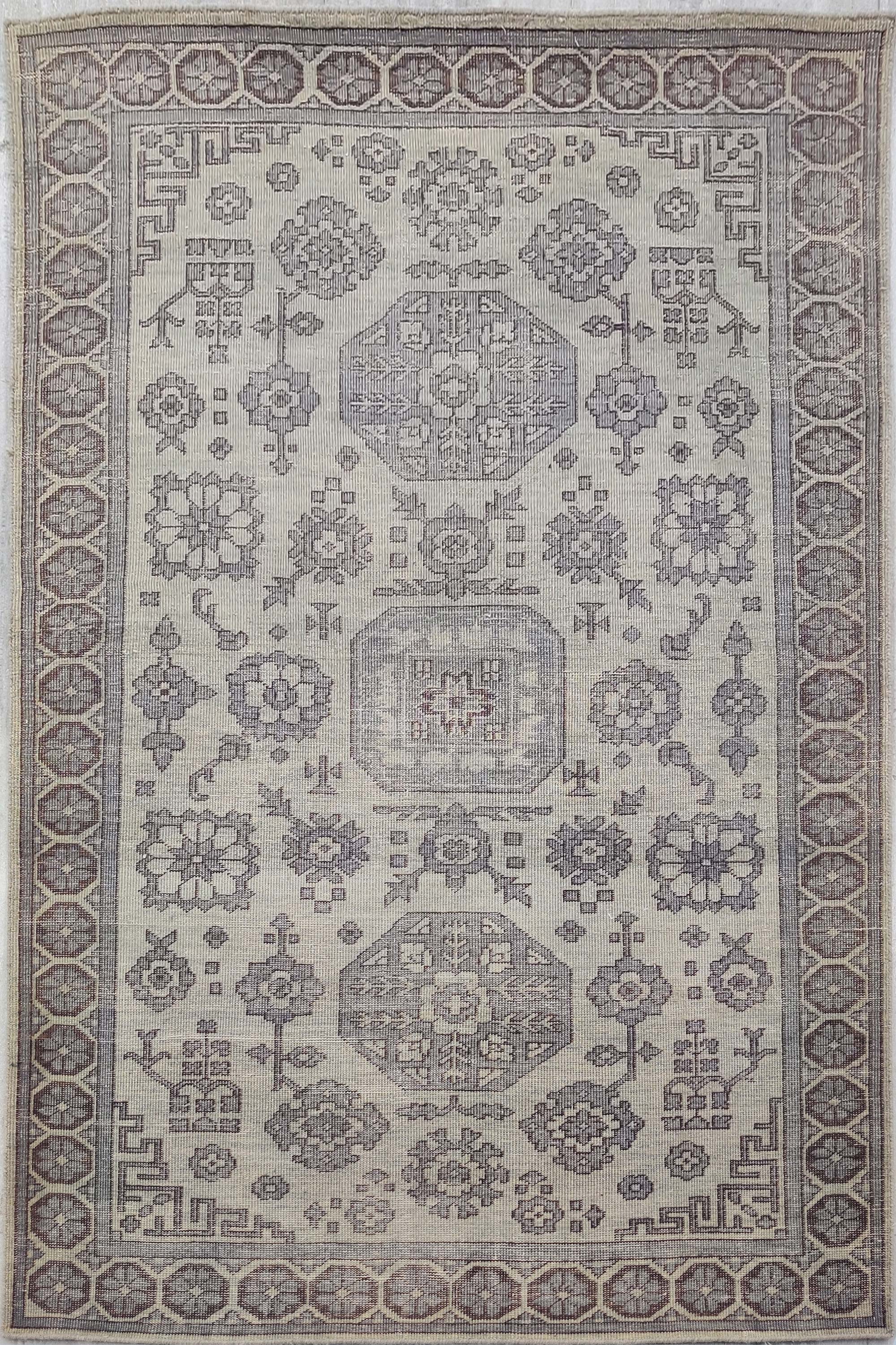 6x6ZEROPILE HAND KNOTTED OAC rugs